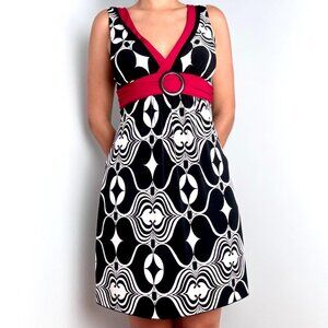 Y2K Black and White Mini Dress